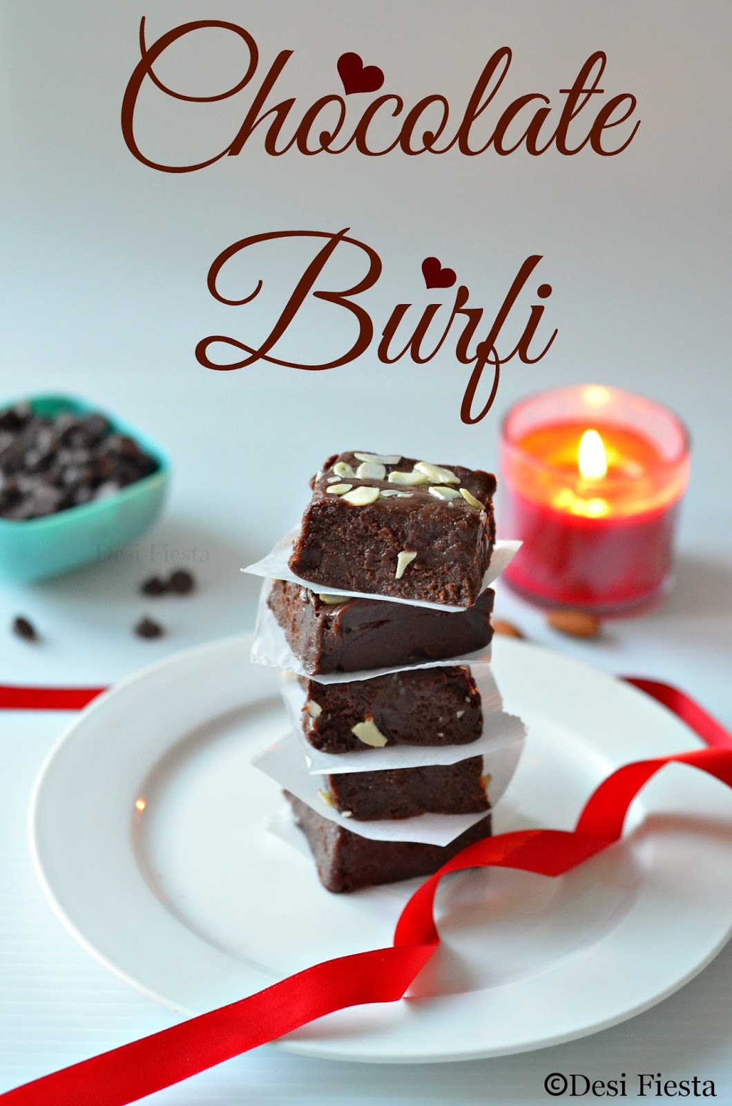 Chocolate Burfi Chocolate Burfi with Condensed Milk