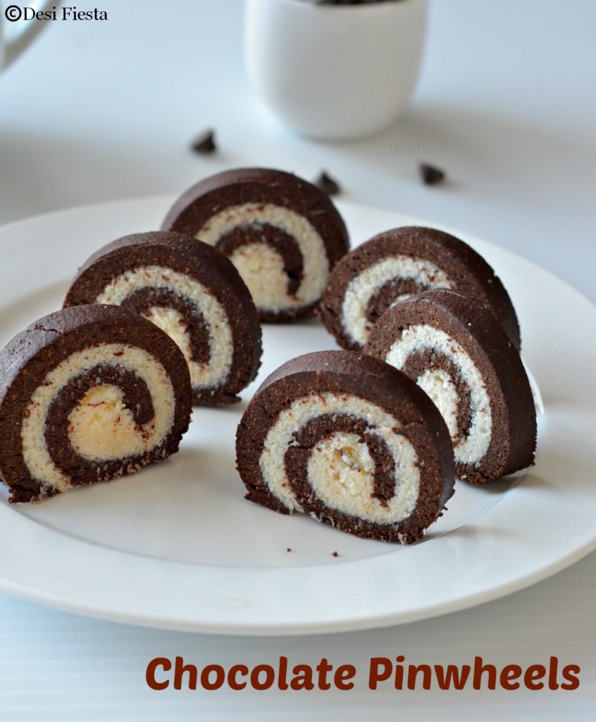 Chocolate Pinwheels |No cooking or Baking Recipe - Desi Fiesta