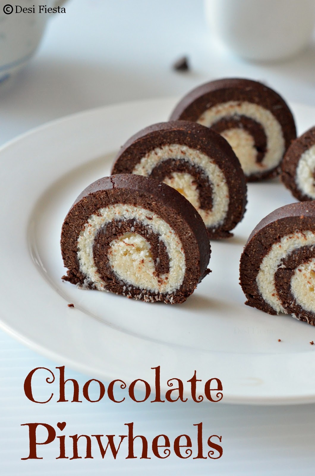 Chocolate Pinwheels |No cooking or Baking Recipe - Desi Fiesta